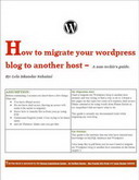 How to migrate your wordpress blog